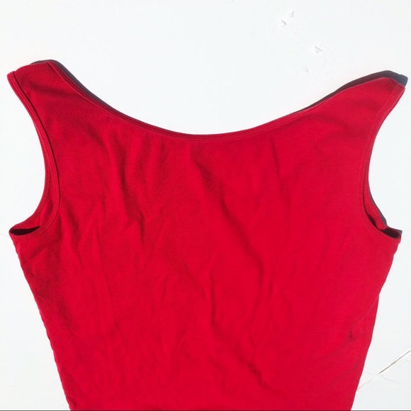 Stylus Cotton  Ribbed Scoop Neck Red Tank Size 2X - Picture 8 of 12